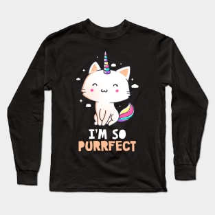 I'm So Purrfect Funny Cute Gift Long Sleeve T-Shirt